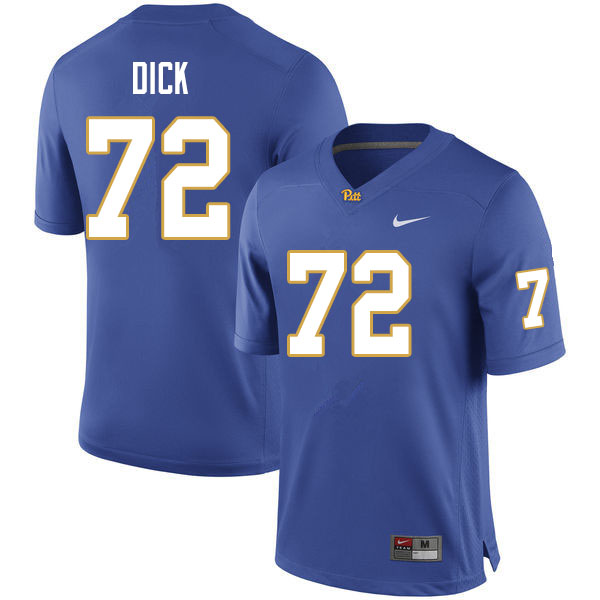 Men #72 Liam Dick Pitt Panthers College Football Jerseys Sale-Royal